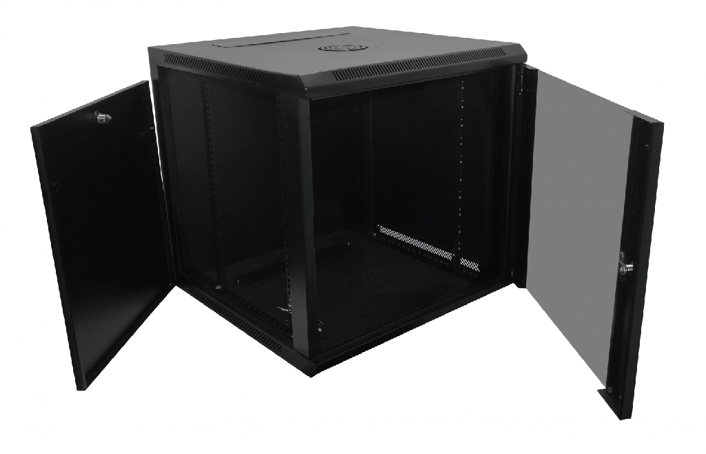 Linkmade  60CM-FONDO 11U GABINETE RACK PARED NEGRO RK11-6L