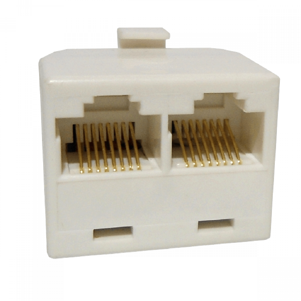 Generico Union Y 2-RJ45-Hembra 1-RJ45-Macho CAT3 Blanco