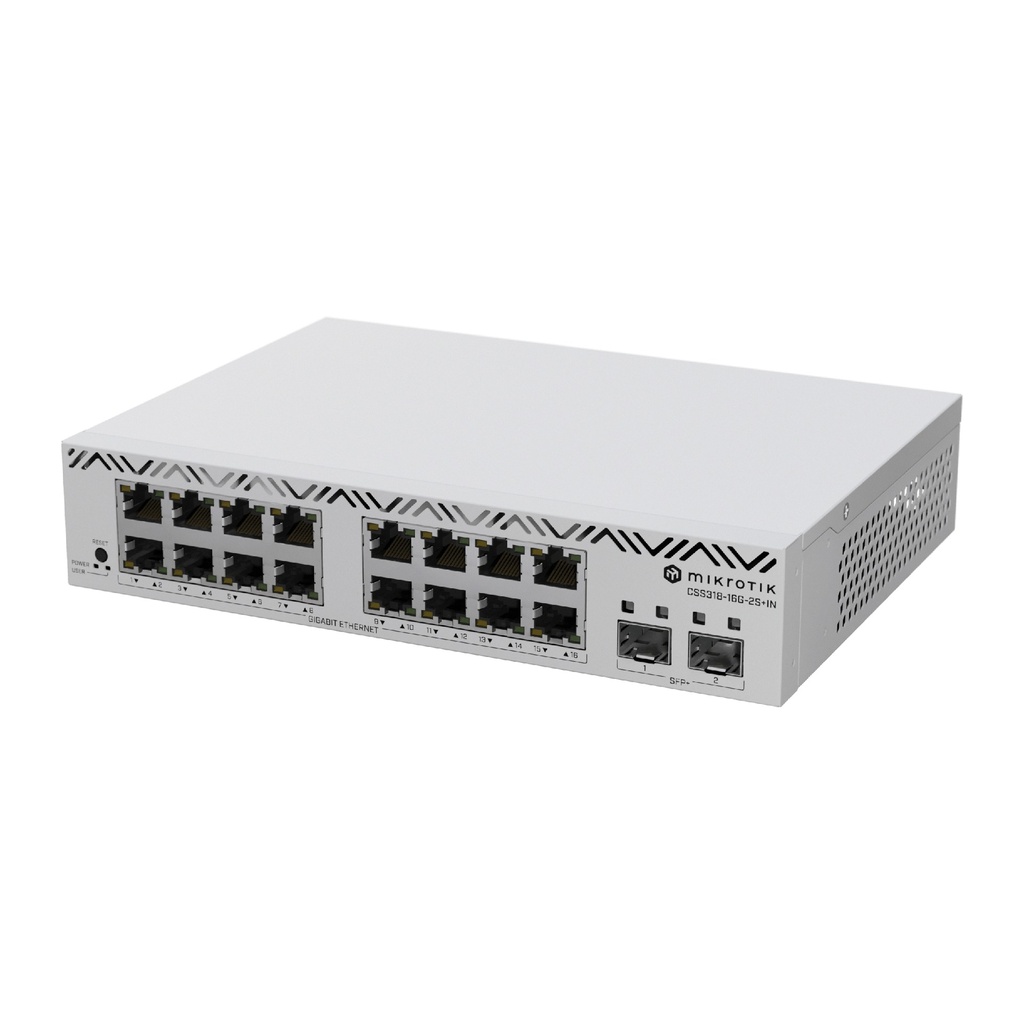 MikroTik CSS318-16G-2S+IN Switch 16 puertos Gigabit + 2 SFP+ 10G
