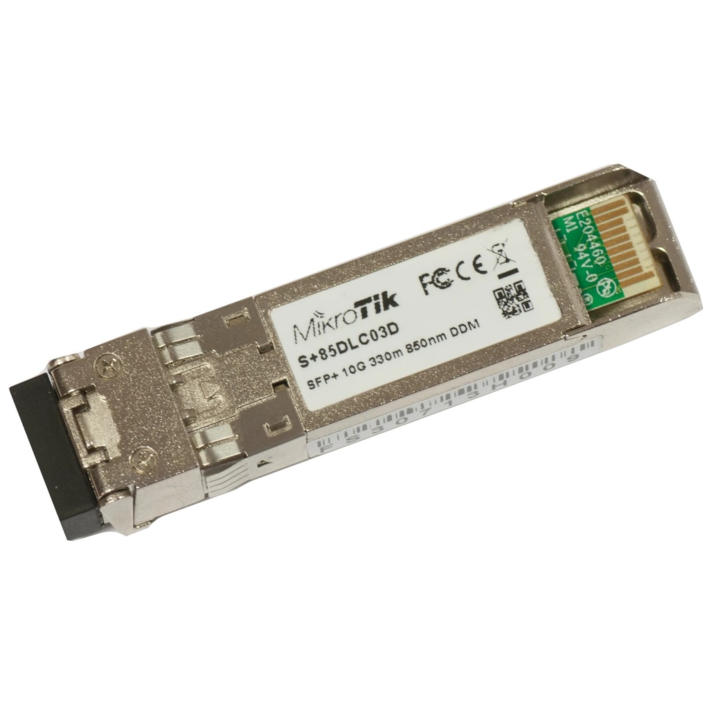 Mikrotik S+85DLC03D Módulo SFP+ 1G/10G multimodo 850 nm 300 m