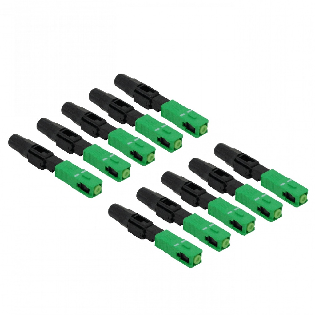 [CFCAR-H] FIBRA CFCAR-H SC/APC Ho Pivote-Verde SM 10-unid Conectores Rapidos MonoModo G657A SX