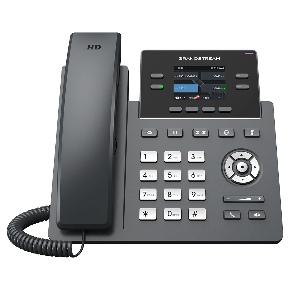 Grandstream GRP2612P Teléfono IP Profesional 4 Líneas 4 Cuentas SIP PoE