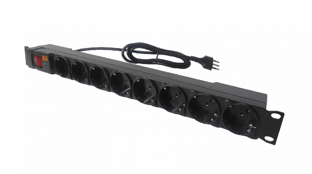[RG8CH] Linkmade PDU 8 ENCHUFES RACK INTERRUPTOR PILOTO