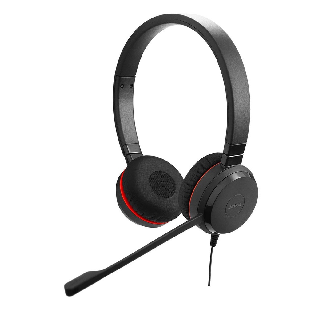 Jabra Audífono Profesional Evolve 20 MS Stereo, Cancelación de ruido, USB, Negro