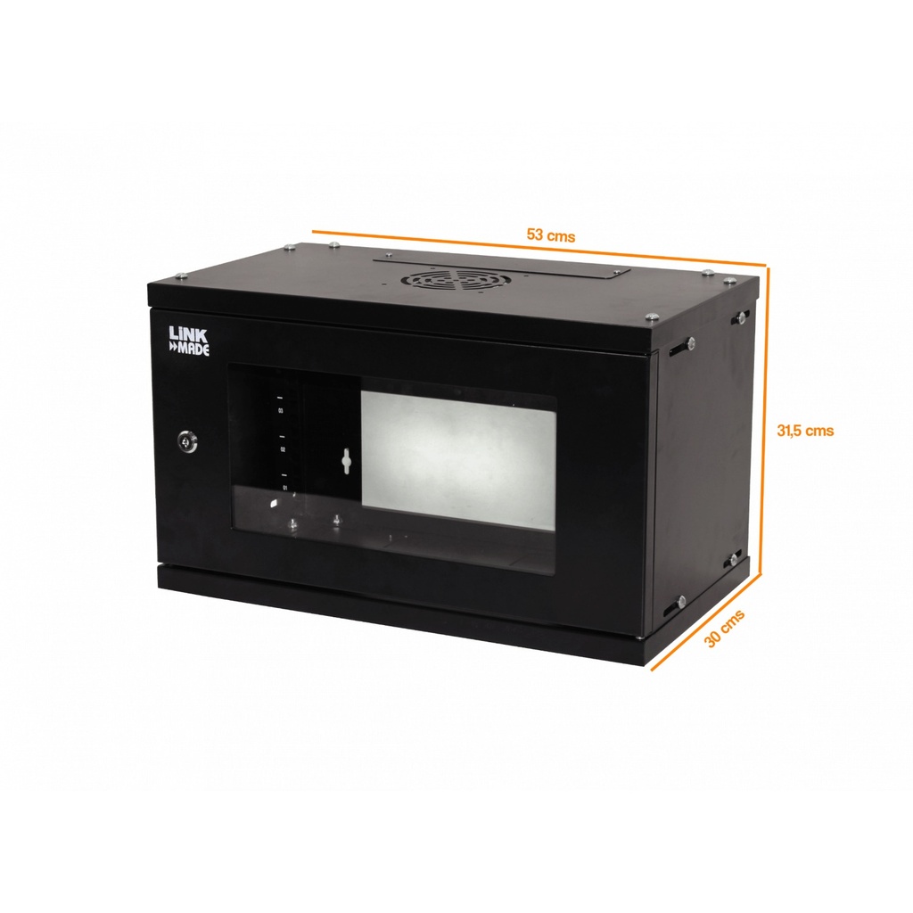 Linkmade Desarmado 30cm-Fondo-Vacio 6U Gabinete Rack 19P Pared inc2U