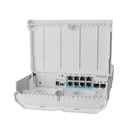 Mikrotik CSS610-1Gi-7R-2S+OUT netPower Lite 7R switch exterior Reverse PoE con 2×SFP+ 10G