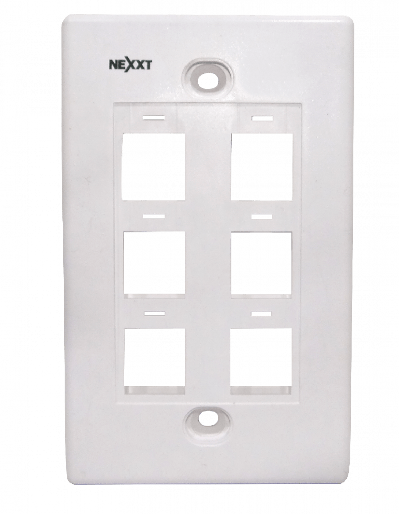 Linkmade Blanco 6-Keystone Vertical Faceplate 70x114mm