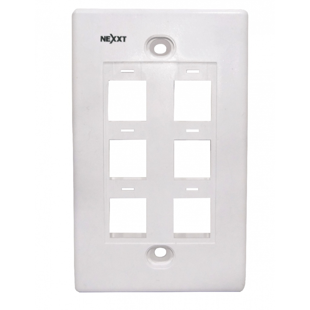 Linkmade Blanco 6-Keystone Vertical Faceplate 70x114mm
