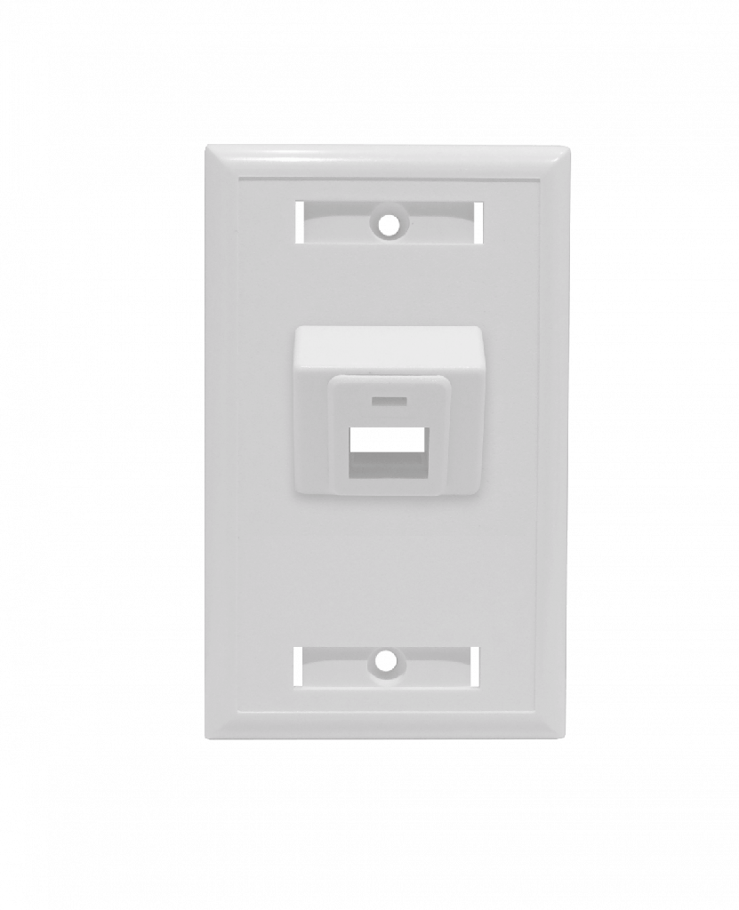 [FP1AL] Linkmade Blanco Aangular 1X Faceplate 70x114mm Placa 1-Keystone