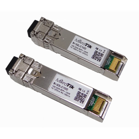 Mikrotik 1-LC SFP+10G SM 10km DDM(WDM) inc-2-Unid 1270/1330nm Fibra