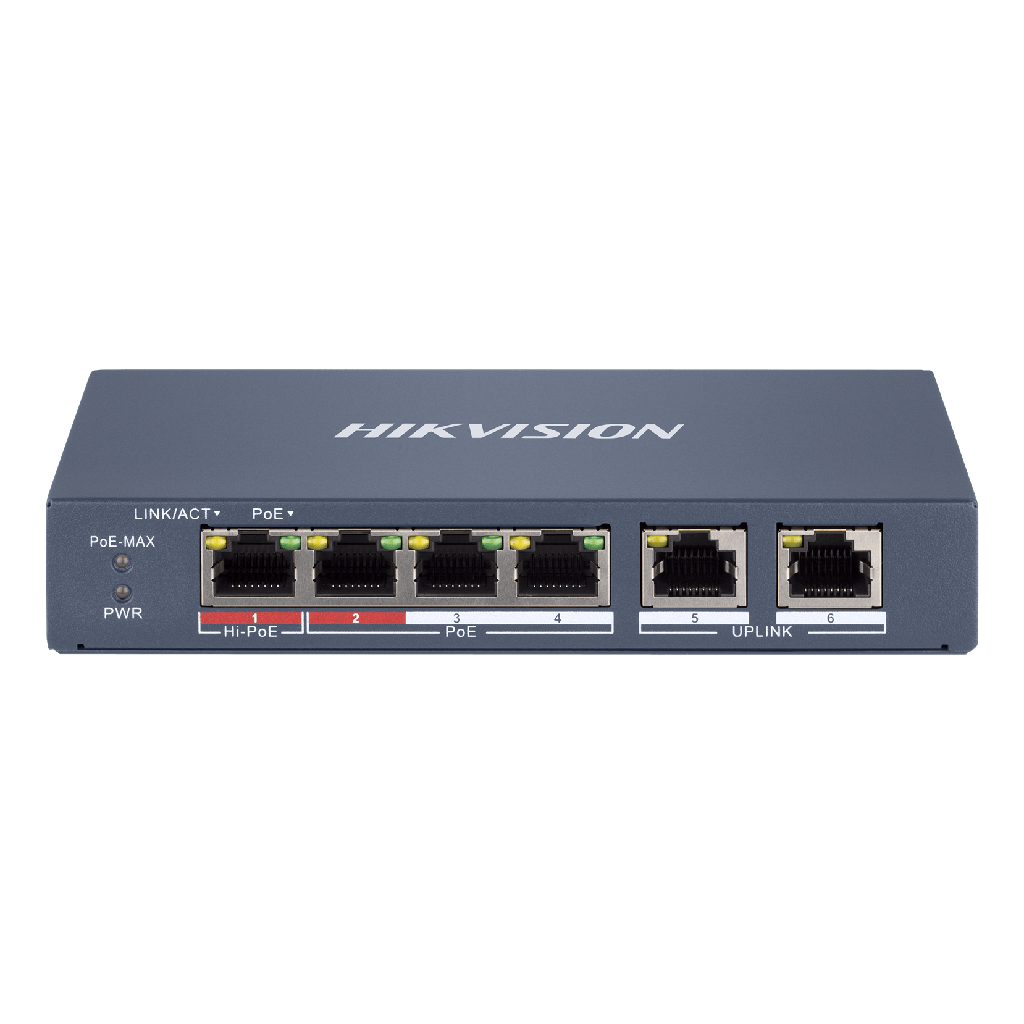 Hikvision DS-3E1106HP-EI Switch PoE Smart Managed alta potencia
